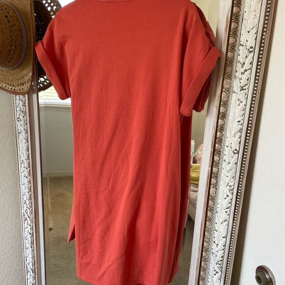 Coral Wrap Dress - Picture 4 of 4